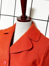 画像5: オレンジ 無地 レトロ USA古着 ヴィンテージコート (5)