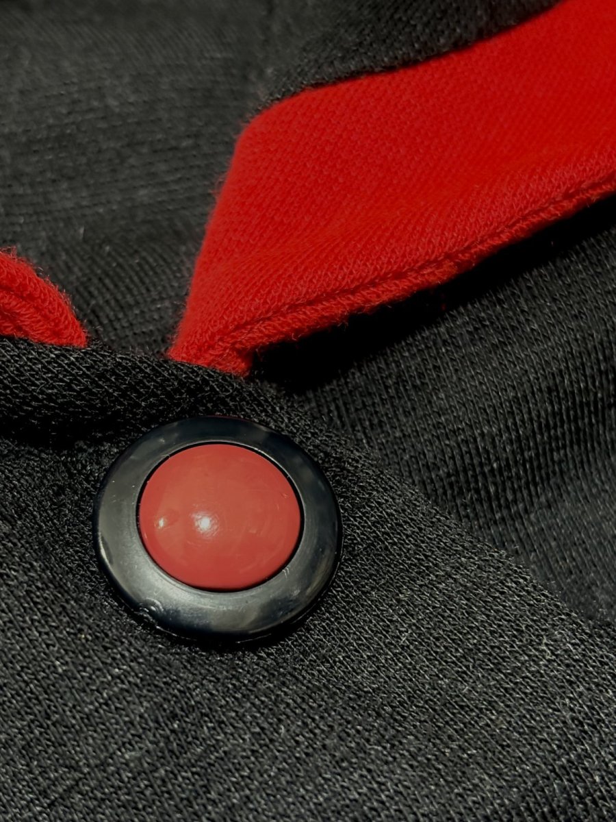 画像10: ビッグカラー ブラック レッド レトロ USA古着 ヴィンテージジャケット (10)