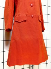 画像9: オレンジ 無地 レトロ USA古着 ヴィンテージコート (9)