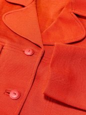 画像11: オレンジ 無地 レトロ USA古着 ヴィンテージコート (11)