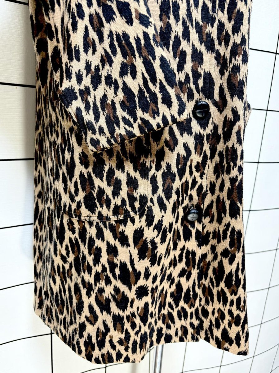 画像7: レオパード ヒョウ柄 レトロ USA古着 ヴィンテージコート (7)