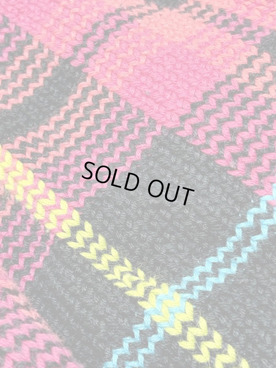 画像9: チェック マルチカラー レトロ USA古着 ヴィンテージニットセーター (9)