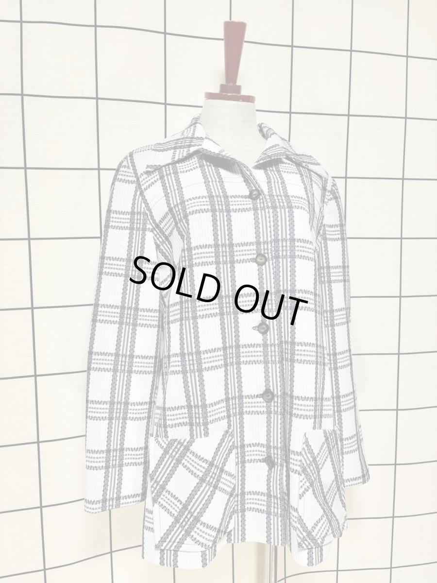 画像3: チェック柄 レトロ USA古着 ヴィンテージジャケット (3)