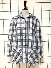 画像1: チェック柄 レトロ USA古着 ヴィンテージジャケット (1)