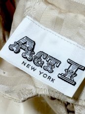 画像12: ストライプ 花織り ウエストゴム レトロ USA古着 ヴィンテージワンピース (12)