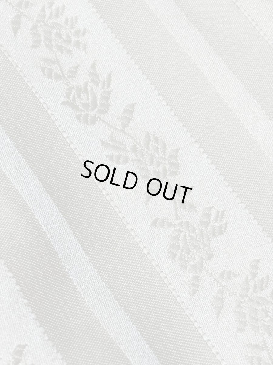 画像10: ストライプ 花織り ウエストゴム レトロ USA古着 ヴィンテージワンピース (10)