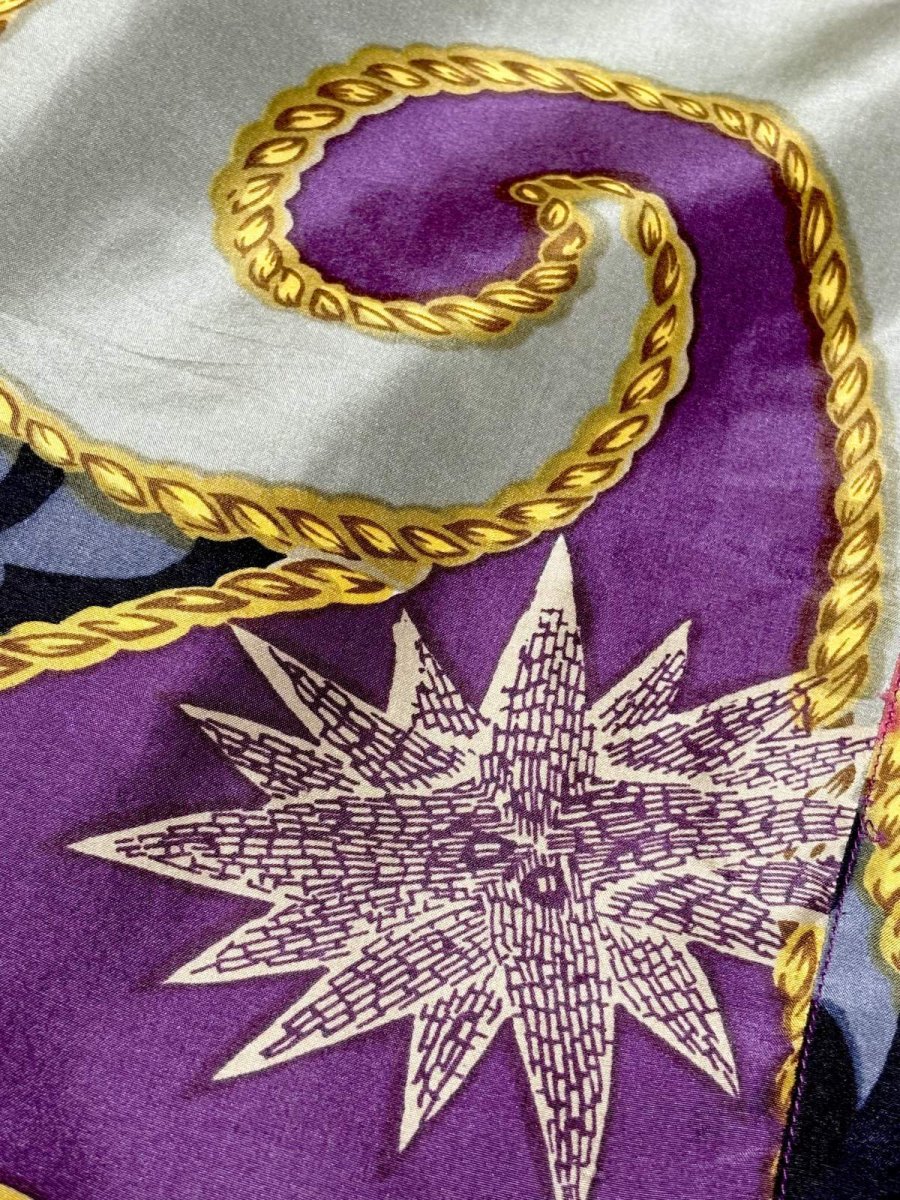 画像11: スカーフ柄 レトロサイケ シングルボタン USA古着 ヴィンテージジャケット (11)