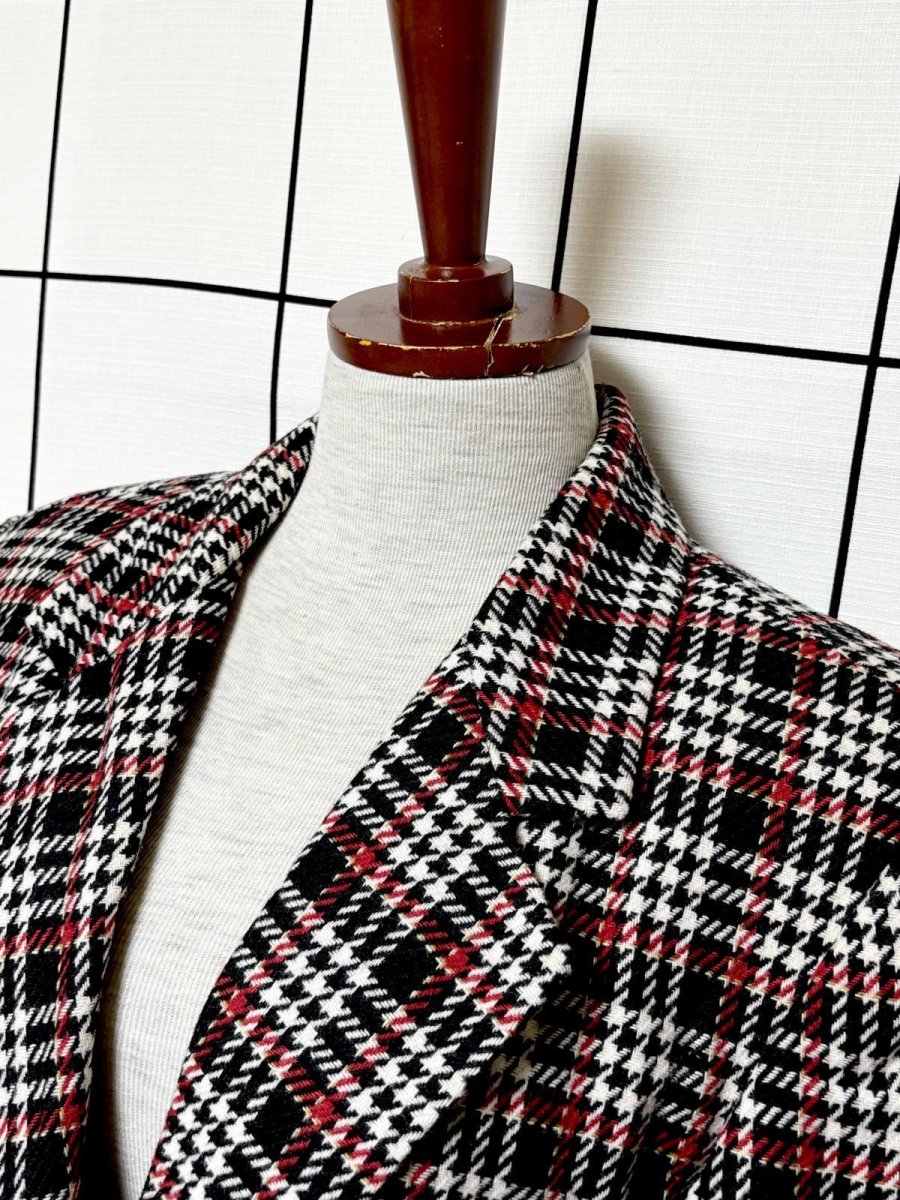 画像4: チェック柄 レトロ El Salvador 古着 ヴィンテージジャケット (4)