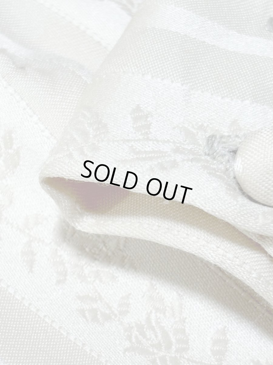 画像11: ストライプ 花織り ウエストゴム レトロ USA古着 ヴィンテージワンピース (11)