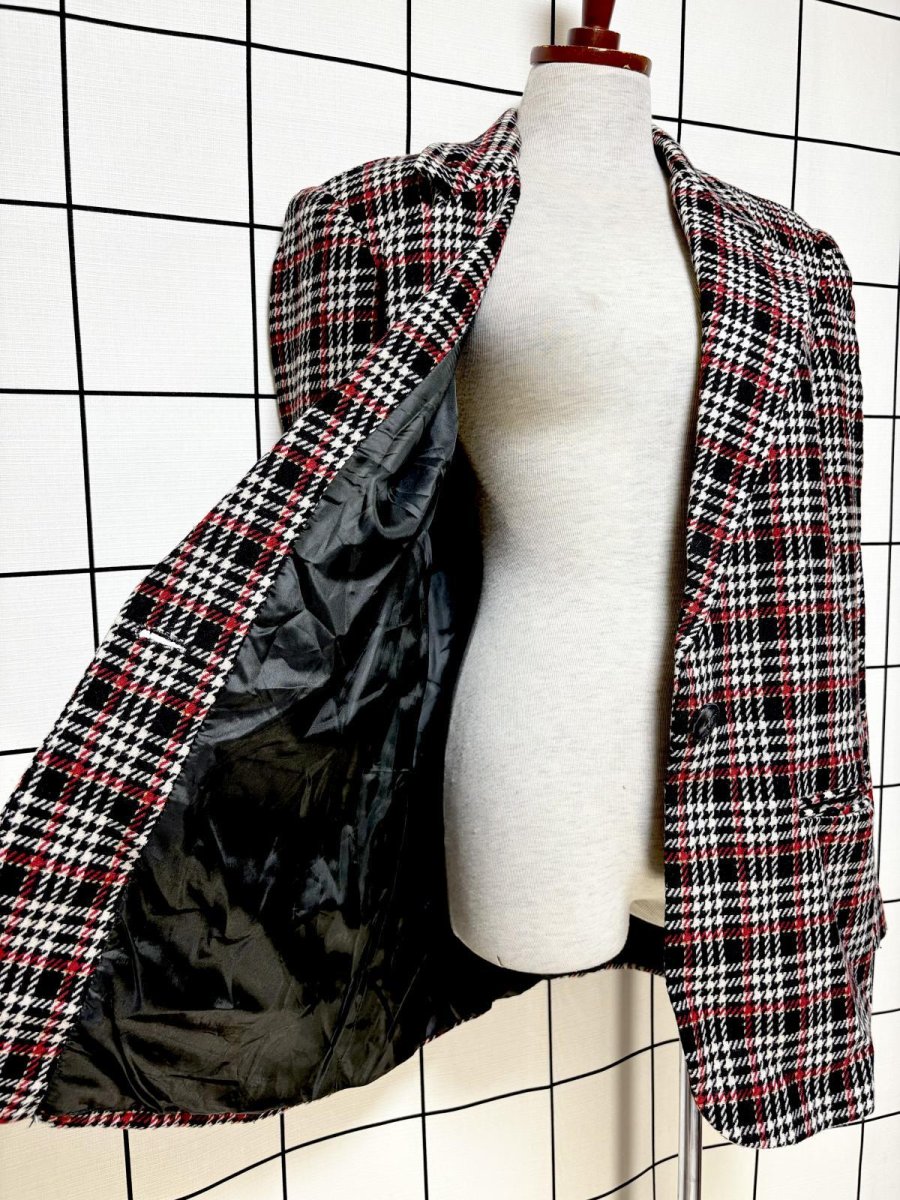 画像8: チェック柄 レトロ El Salvador 古着 ヴィンテージジャケット (8)