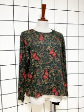 画像3: タルボット Talbots 花柄 プルオーバー レトロ USA古着 シャツ ヴィンテージトップス (3)