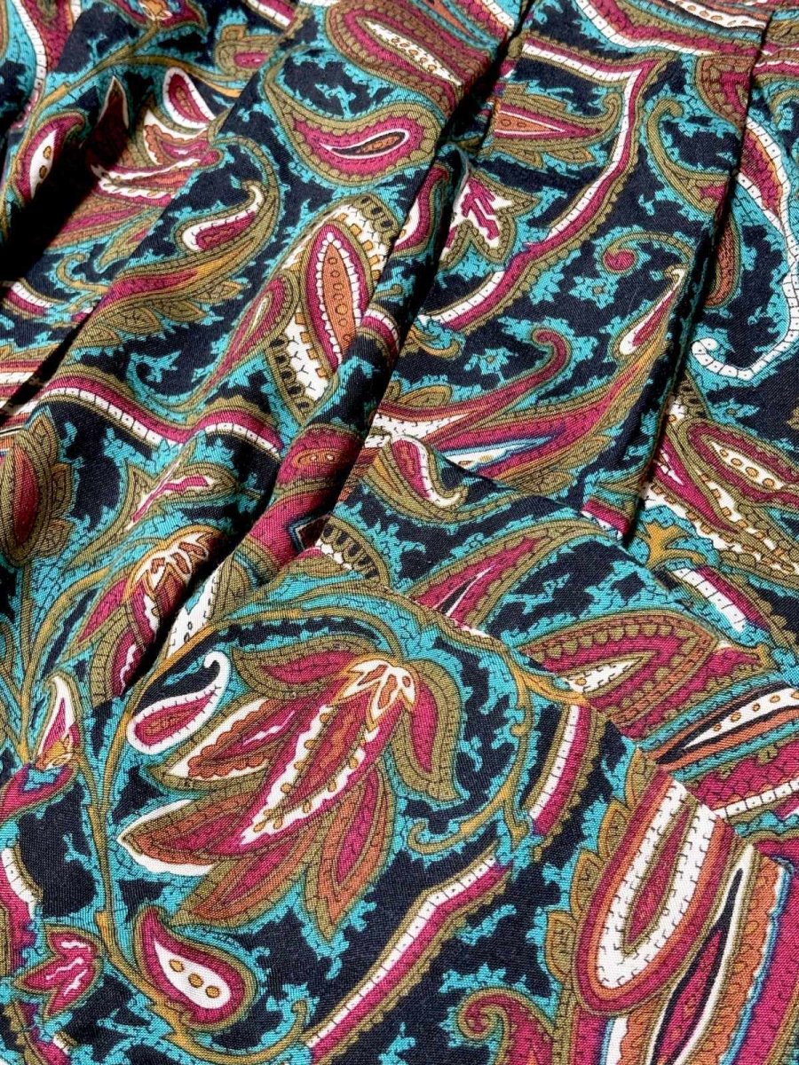 画像7: ペイズリー ウエストゴム レトロ USA古着 ヴィンテージスカート (7)