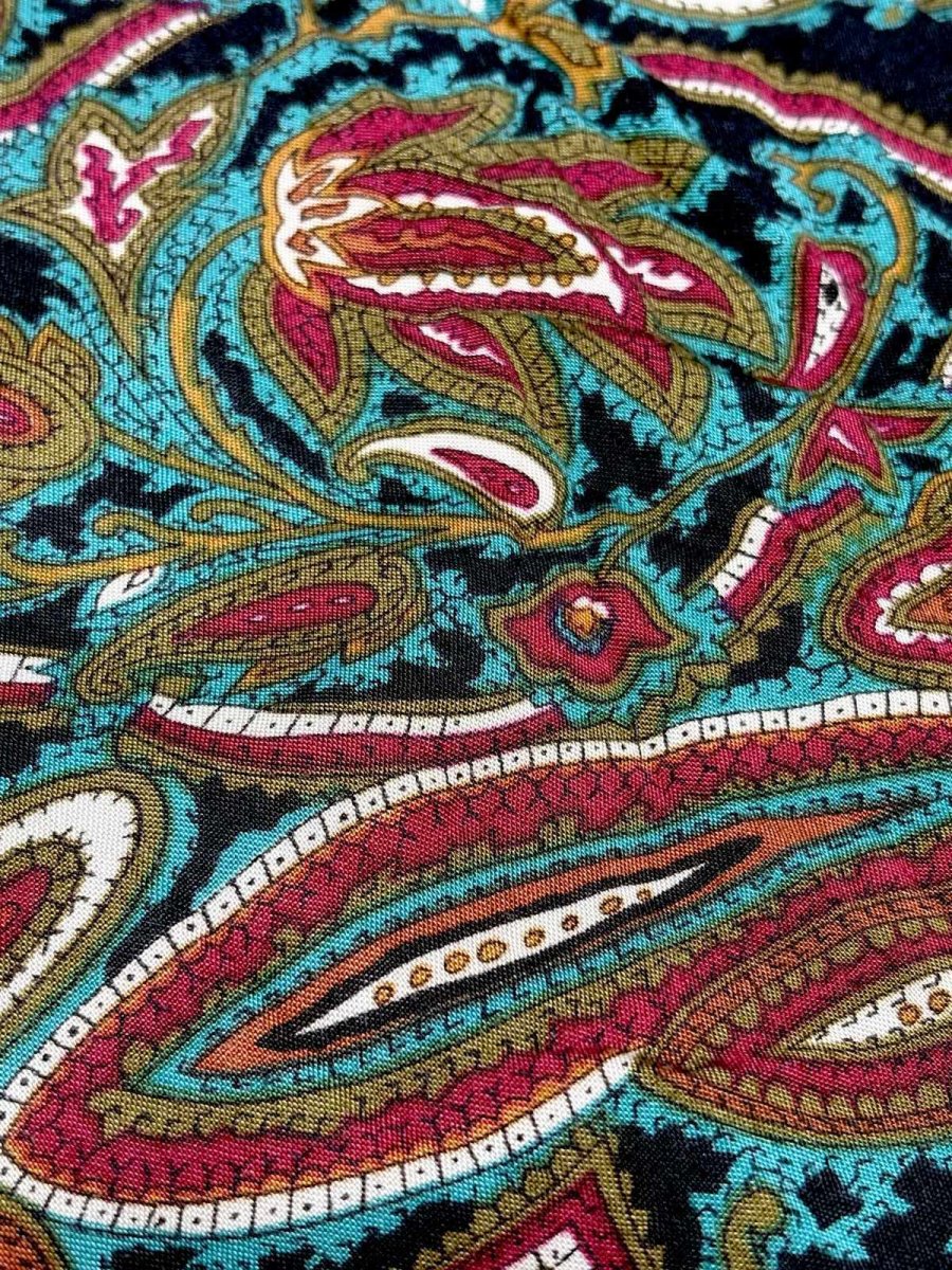 画像8: ペイズリー ウエストゴム レトロ USA古着 ヴィンテージスカート (8)