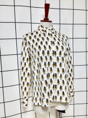 画像3: レトロ柄 USA古着 長袖 シャツ ヴィンテージブラウス (3)