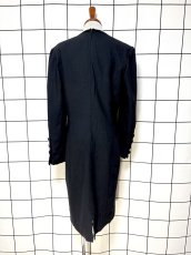 画像2: LouisFeraud ルイフェロー ドイツ製 ベロアパッチ ブラック 長袖 レトロ ヨーロッパ古着 ヴィンテージワンピース (2)