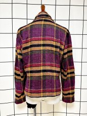 画像2: チェック柄 マルチカラー ジップアップ レトロ USA古着 ヴィンテージジャケット (2)