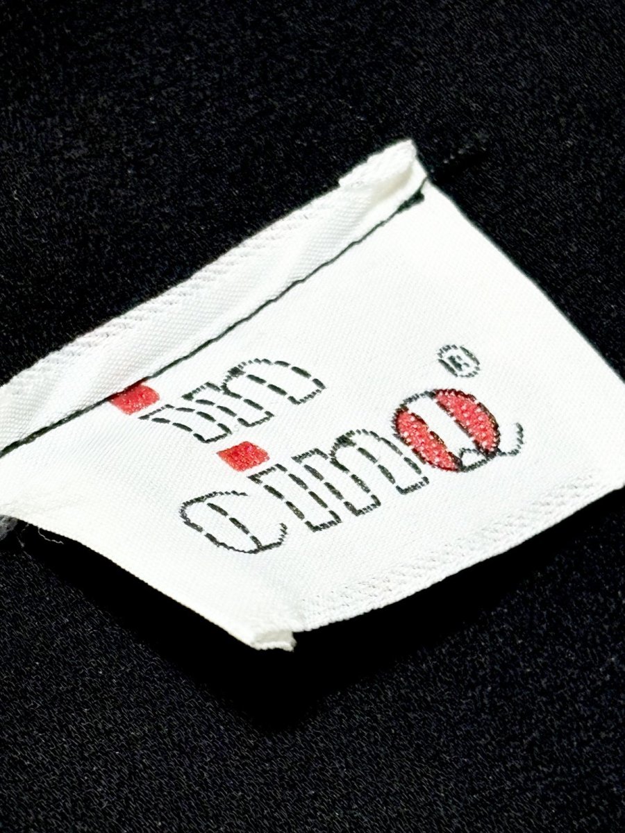 画像12: レース襟 プリーツ切り替え ブラック ウエストゴム レトロ USA古着 ヴィンテージドレス (12)