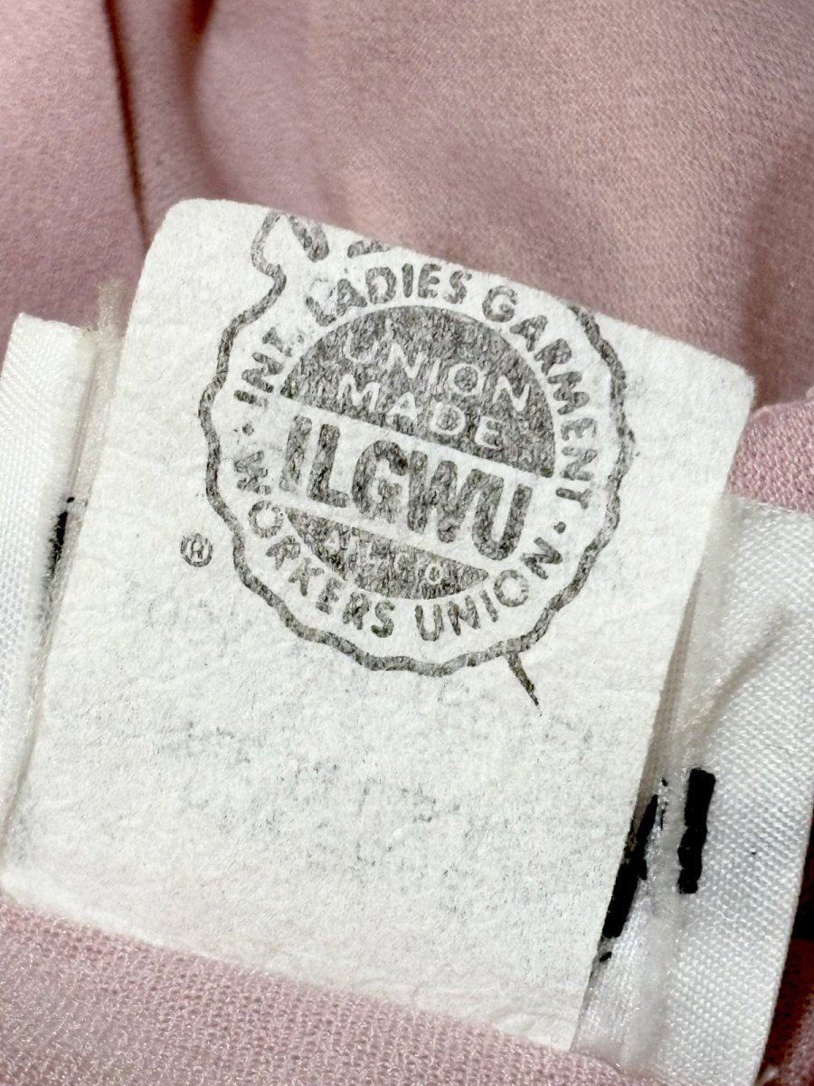 画像13: レース フロントタック ピンク UNIONMADE ウエストゴム レトロ USA古着 ヴィンテージドレス (13)