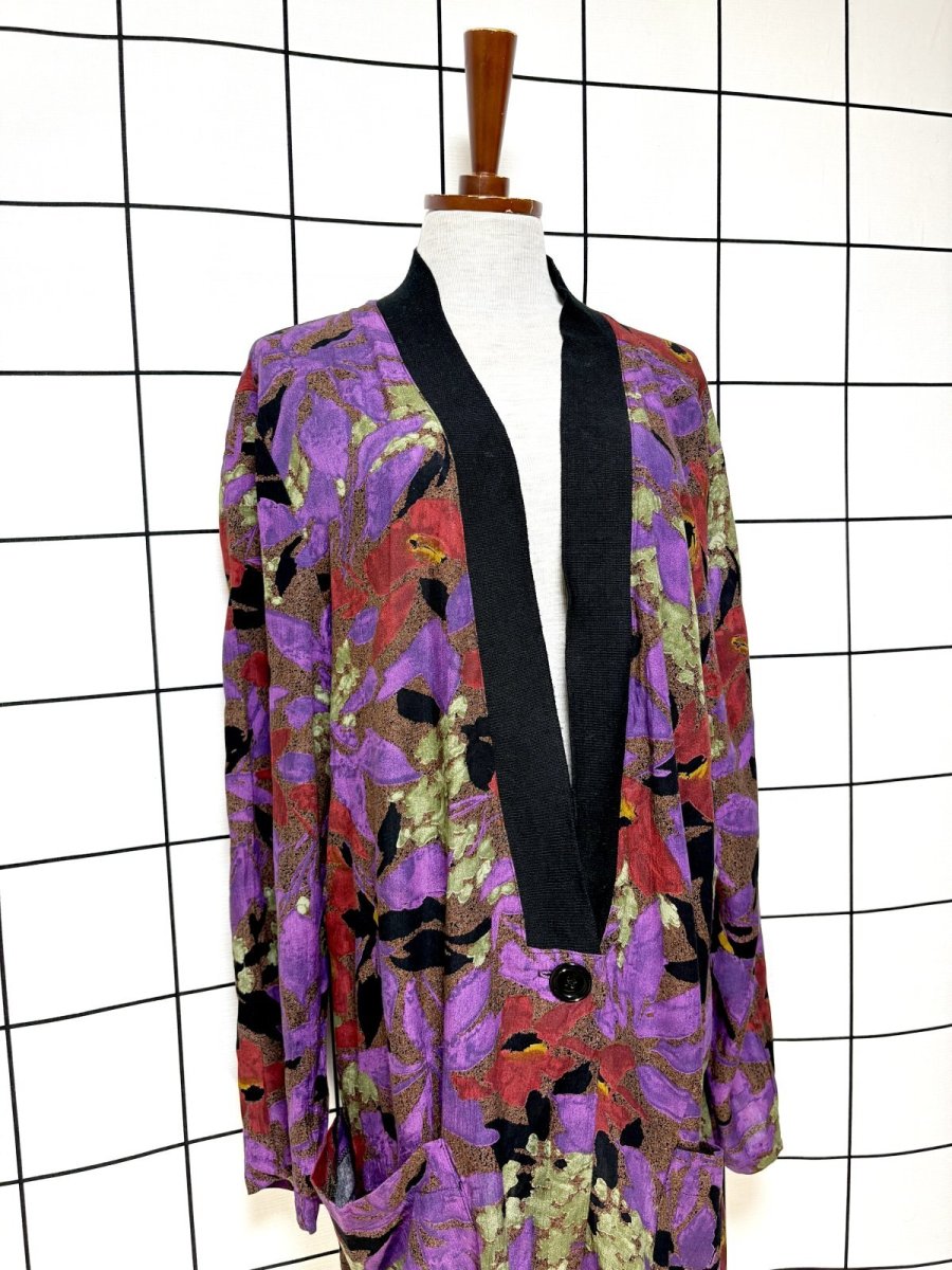 画像3: アート柄 レトロ USA古着 ヴィンテージ薄手ジャケット (3)