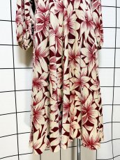 画像8: 花柄 タートルネック ウエストゴム レトロ 長袖 ヨーロッパ古着 ヴィンテージワンピース (8)