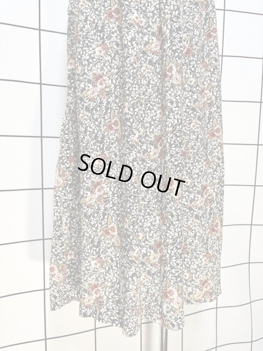 画像3: 花柄 ウエストゴム レトロ USA古着 ヴィンテージロングスカート (3)