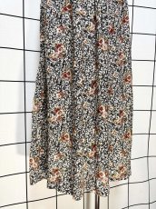 画像3: 花柄 ウエストゴム レトロ USA古着 ヴィンテージロングスカート (3)