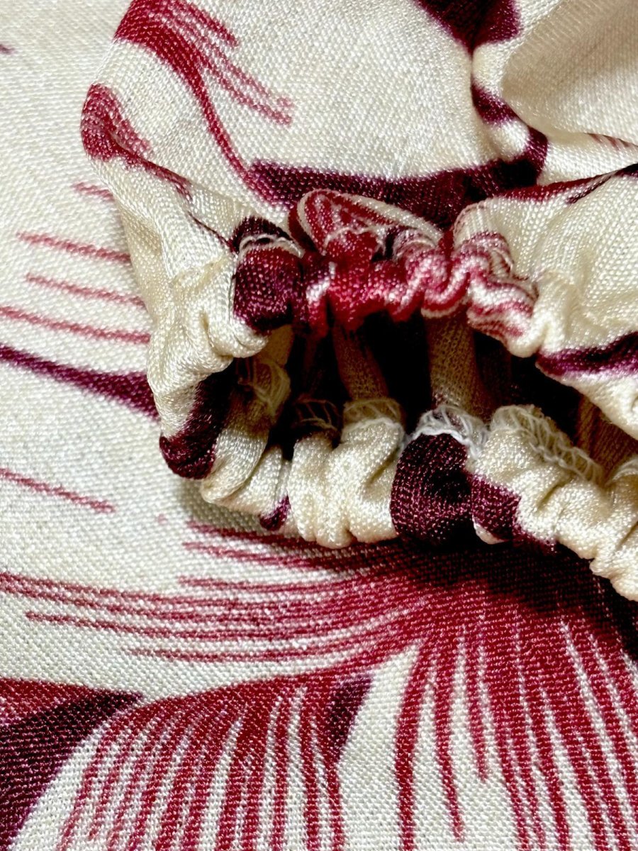 画像12: 花柄 タートルネック ウエストゴム レトロ 長袖 ヨーロッパ古着 ヴィンテージワンピース (12)