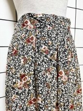 画像2: 花柄 ウエストゴム レトロ USA古着 ヴィンテージロングスカート (2)