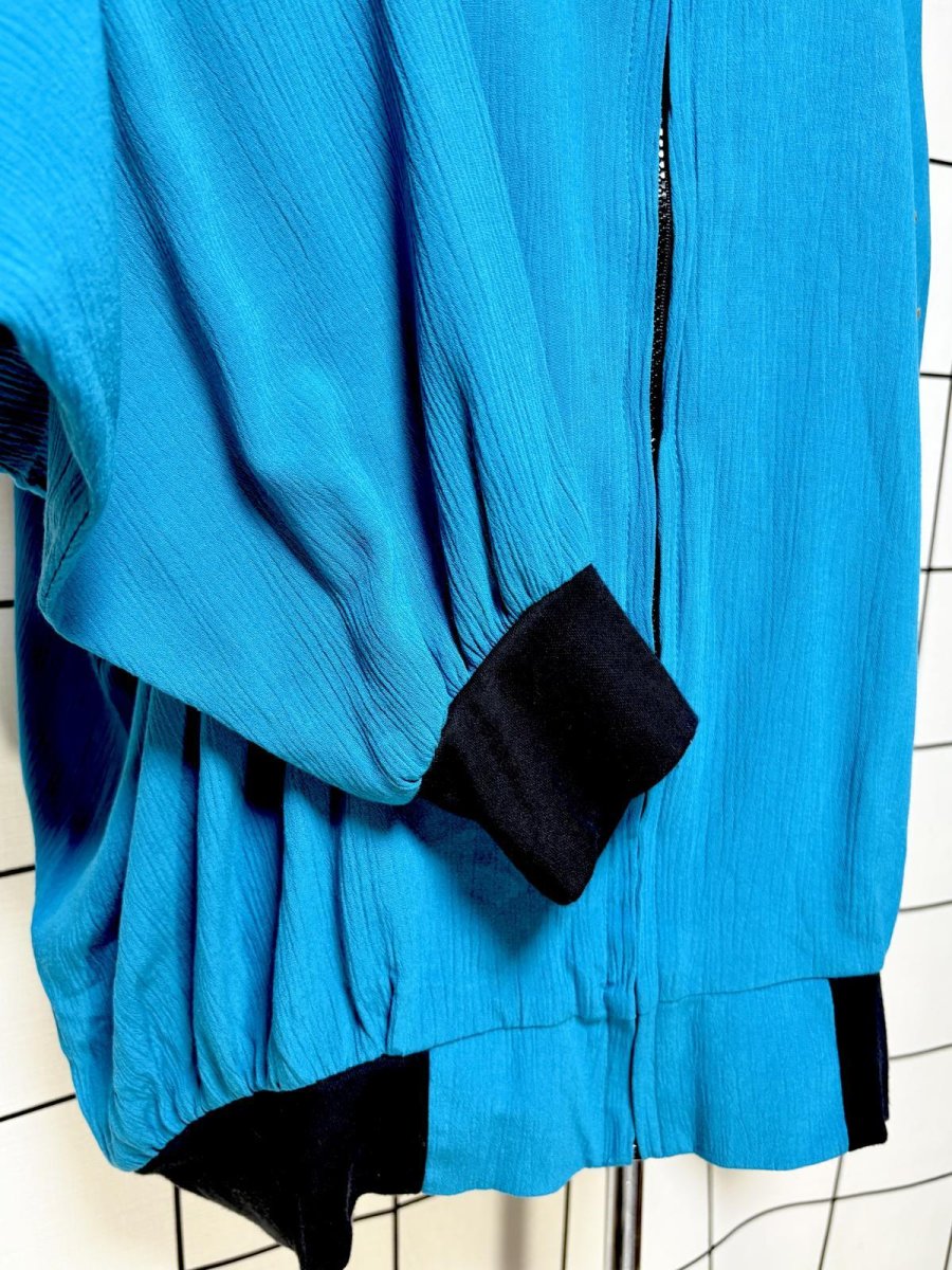 画像7: 刺繡パッチ ゆったりサイズ ジップアップ レトロ USA古着 ジャンパー ヴィンテージブルゾンジャケット (7)