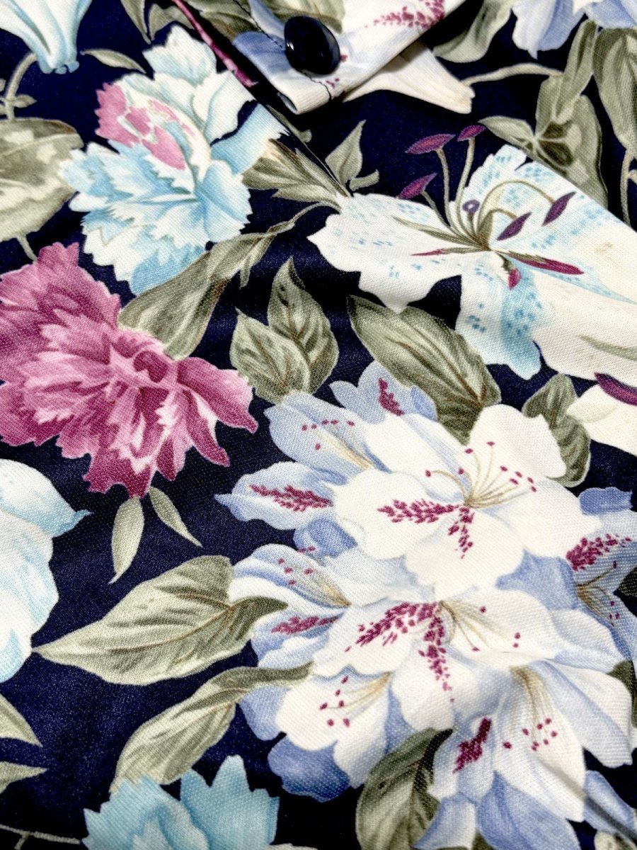 画像11: 花柄 ウエストゴム レトロ USA古着 ヴィンテージワンピース (11)