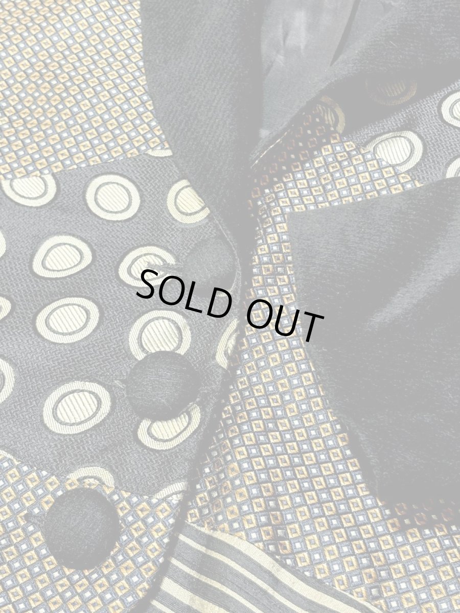 画像9: ショート丈 ドット柄 ストライプ レトロ USA古着 ヴィンテージジャケット (9)