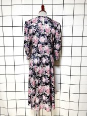 画像2: 花柄 レトロ 長袖 USA古着 ヴィンテージワンピース (2)