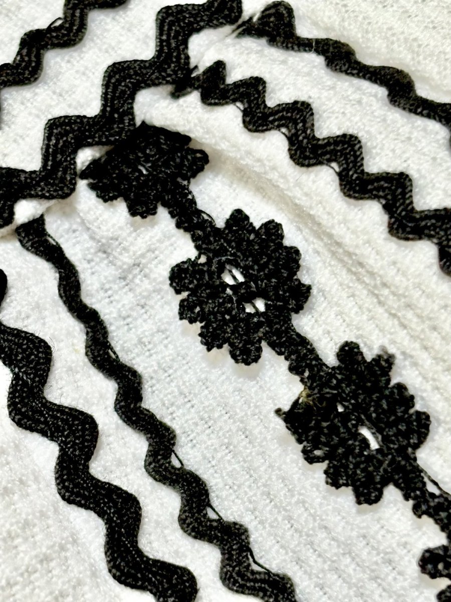 画像10: モノクロ  タートルネック レトロ USA古着 ヴィンテージワンピース (10)