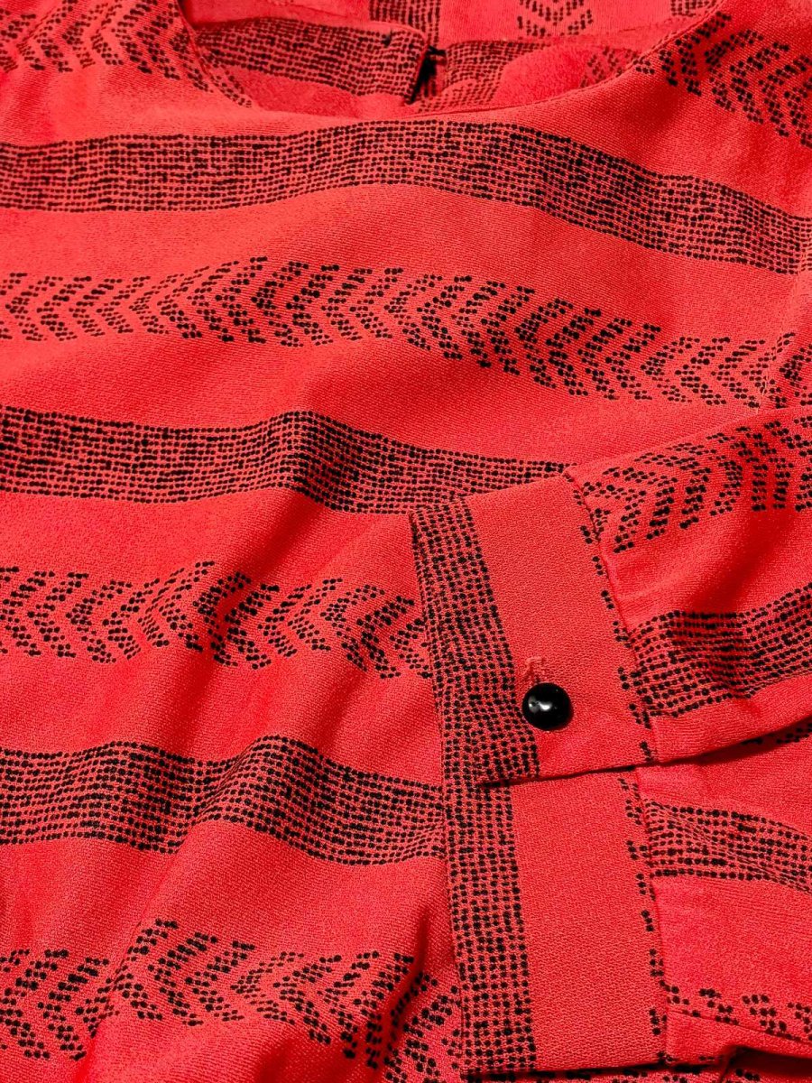 画像10: ストライプ ボーダー ウエストゴム レトロ USA古着 ヴィンテージワンピース (10)