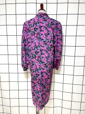 画像2: リボンタイ 花柄 レトロ USA古着 ヴィンテージワンピース (2)