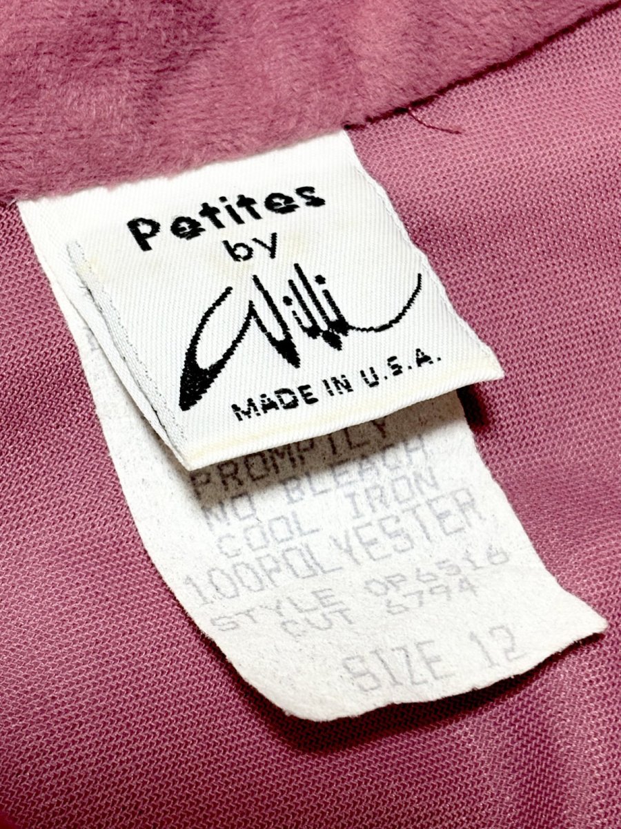 画像14: ベルベット ウエストゴム レトロ 長袖 USA古着 ヴィンテージワンピース (14)