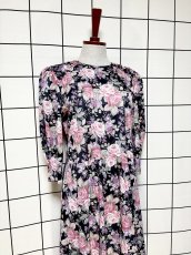 画像3: 花柄 レトロ 長袖 USA古着 ヴィンテージワンピース (3)