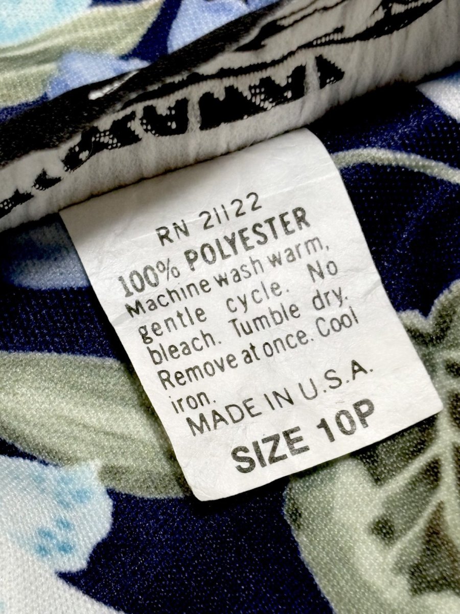 画像14: 花柄 ウエストゴム レトロ USA古着 ヴィンテージワンピース (14)