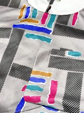 画像12: フロントティアードデザイン ウエストゴム レトロ USA古着 ヴィンテージワンピース (12)