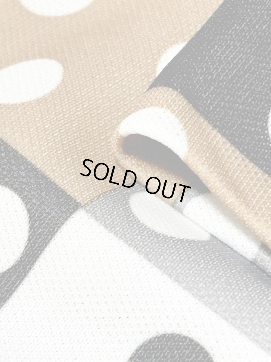 画像11: ドット チェック タートルネック レトロ 長袖 USA古着 ヴィンテージワンピース (11)