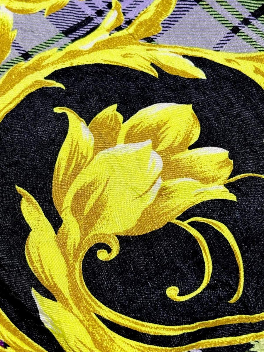 画像11: チェック柄 花柄 オーバーサイズ ジップアップ レトロ USA古着 ジャンパー ブルゾン ヴィンテージナイロンジャケット (11)