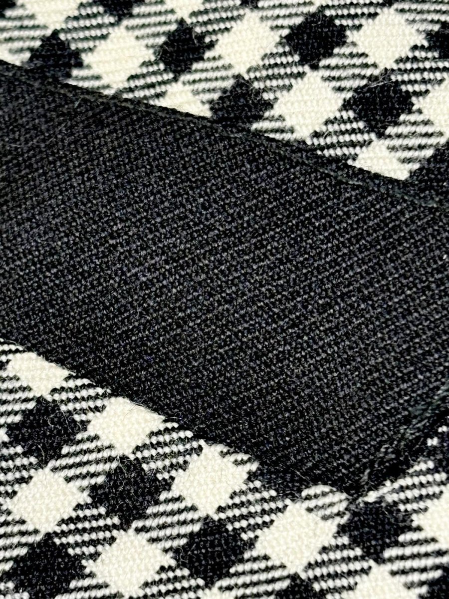 画像11: ギンガムチェック モノクロ レトロ USA古着 ヴィンテージテーラードジャケット (11)