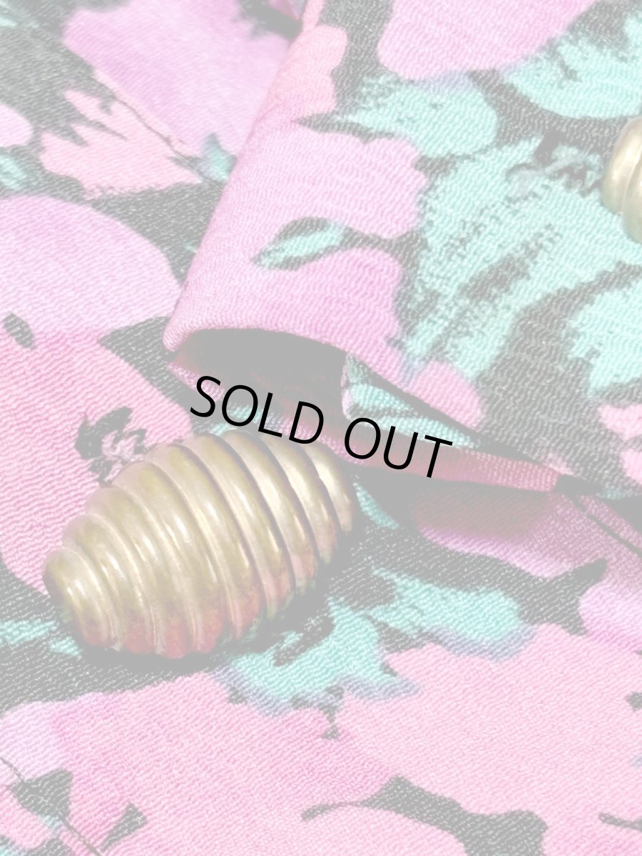 画像12: リボンタイ 花柄 レトロ USA古着 ヴィンテージワンピース (12)