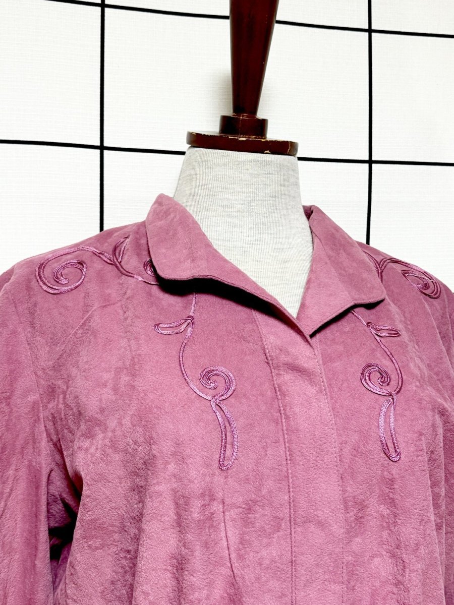 画像5: ベルベット ウエストゴム レトロ 長袖 USA古着 ヴィンテージワンピース (5)