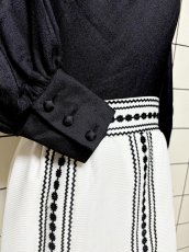 画像7: モノクロ  タートルネック レトロ USA古着 ヴィンテージワンピース (7)