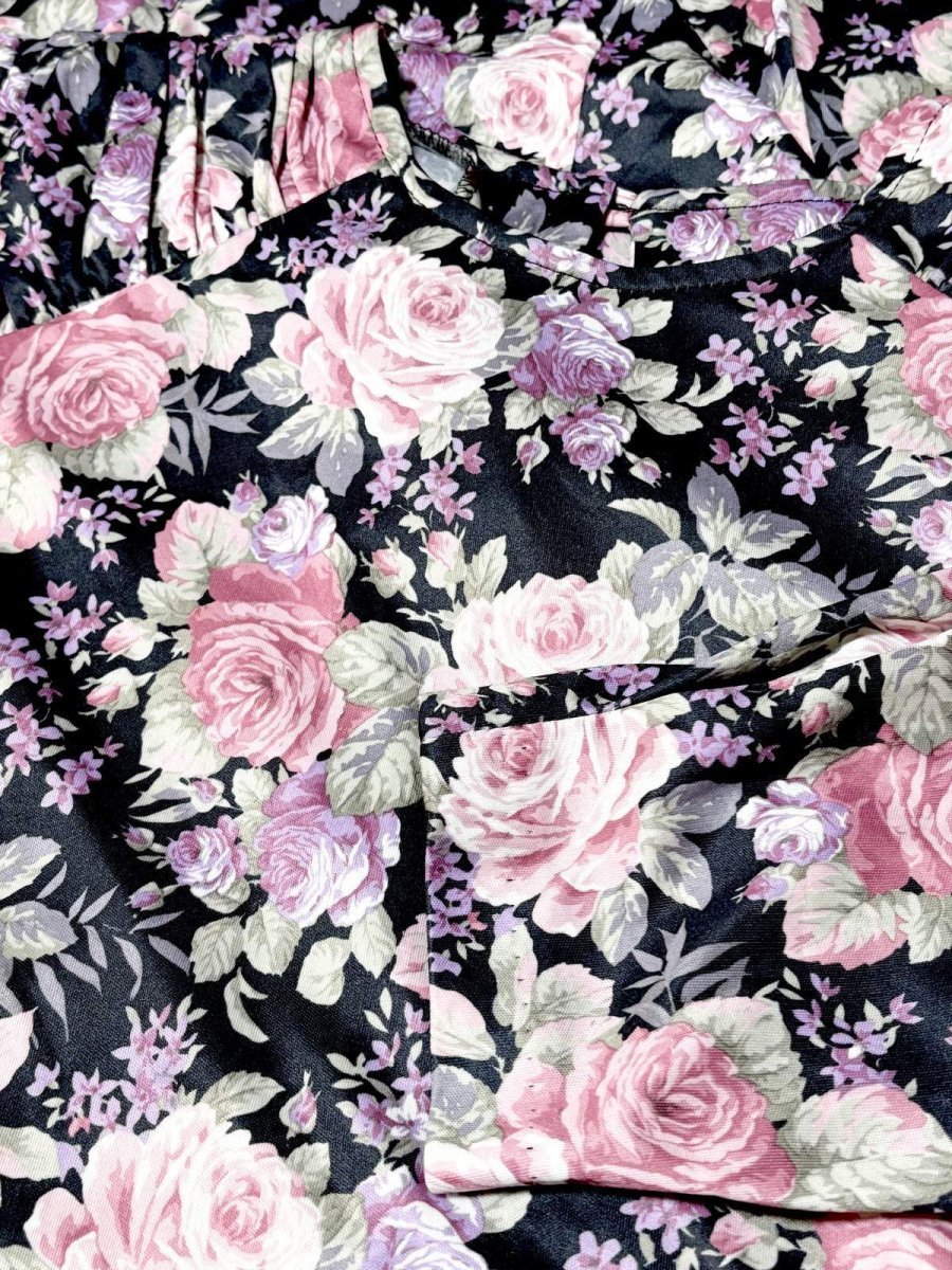 画像9: 花柄 レトロ 長袖 USA古着 ヴィンテージワンピース (9)