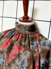 画像5: アート柄 タートルネック レトロ USA古着 シャツ ヴィンテージトップス (5)