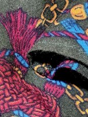 画像9: スカーフ柄 グリーン ウエストゴム レトロ 古着 ヴィンテージスカート (9)