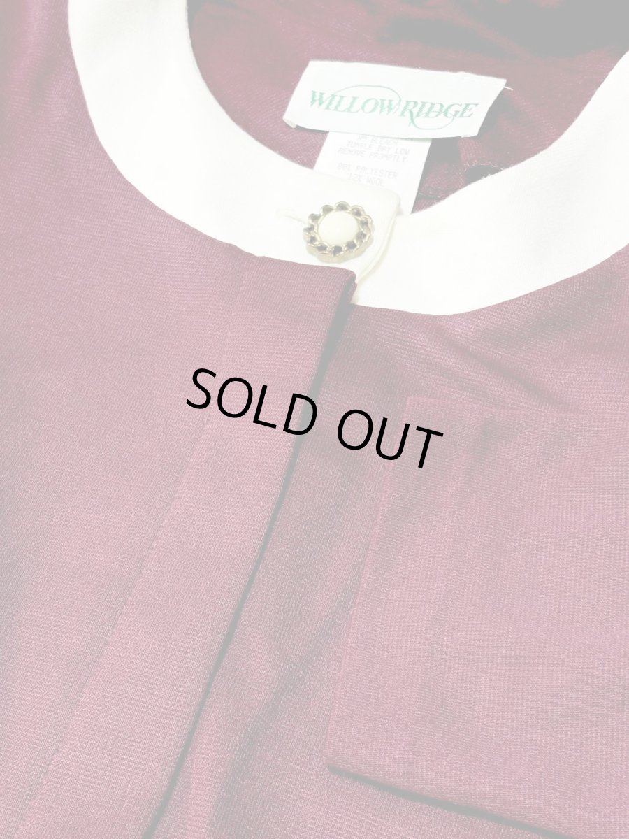 画像10: バイカラー ウエストゴム レトロ USA古着 ヴィンテージワンピース (10)