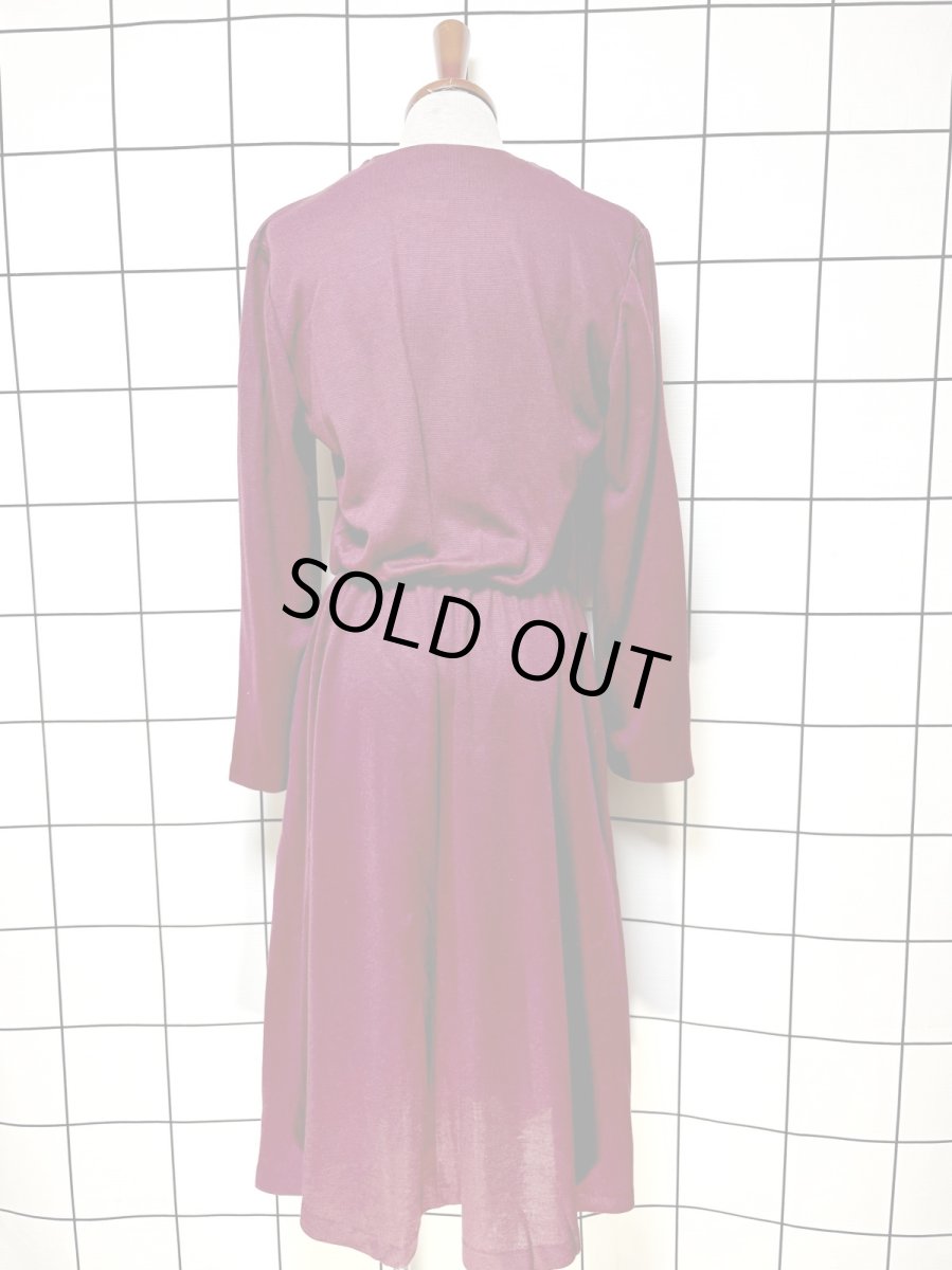 画像2: バイカラー ウエストゴム レトロ USA古着 ヴィンテージワンピース (2)